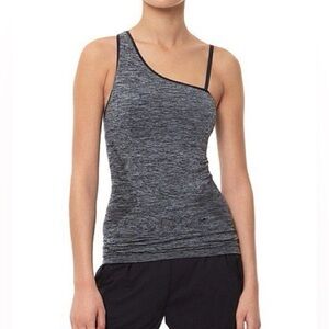 Sweaty Betty Mukha Yoga One Shoulder black space dyed tank top medium
